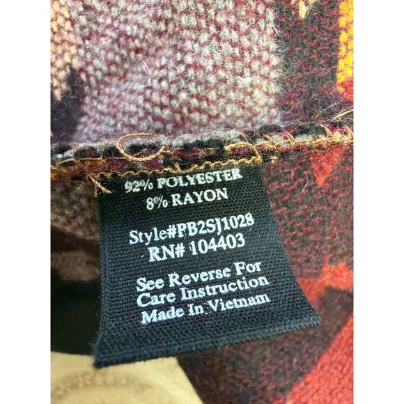 Perch Blu Pepper Aztec Western Jacket Women's plus Size 3XL Red Button Cowgirl - Picture 7 of 7